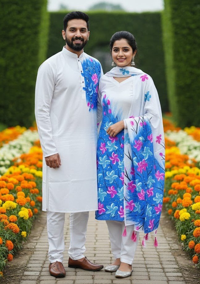 ব্লক প্রিন্ট কাপল সেটে!